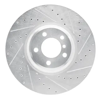 R1 Concepts EDZ-31083R Brake Rotor Drilled and Slotted Silver